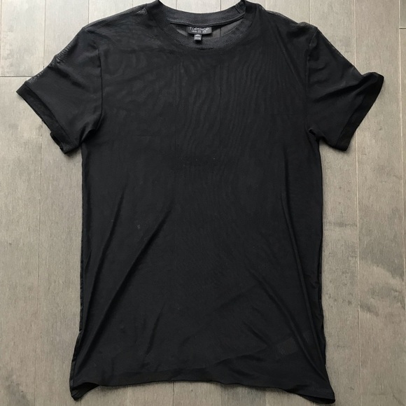 Topshop Mesh Tshirt - Picture 1 of 4